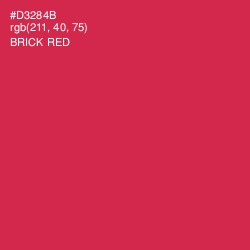 #D3284B - Brick Red Color Image